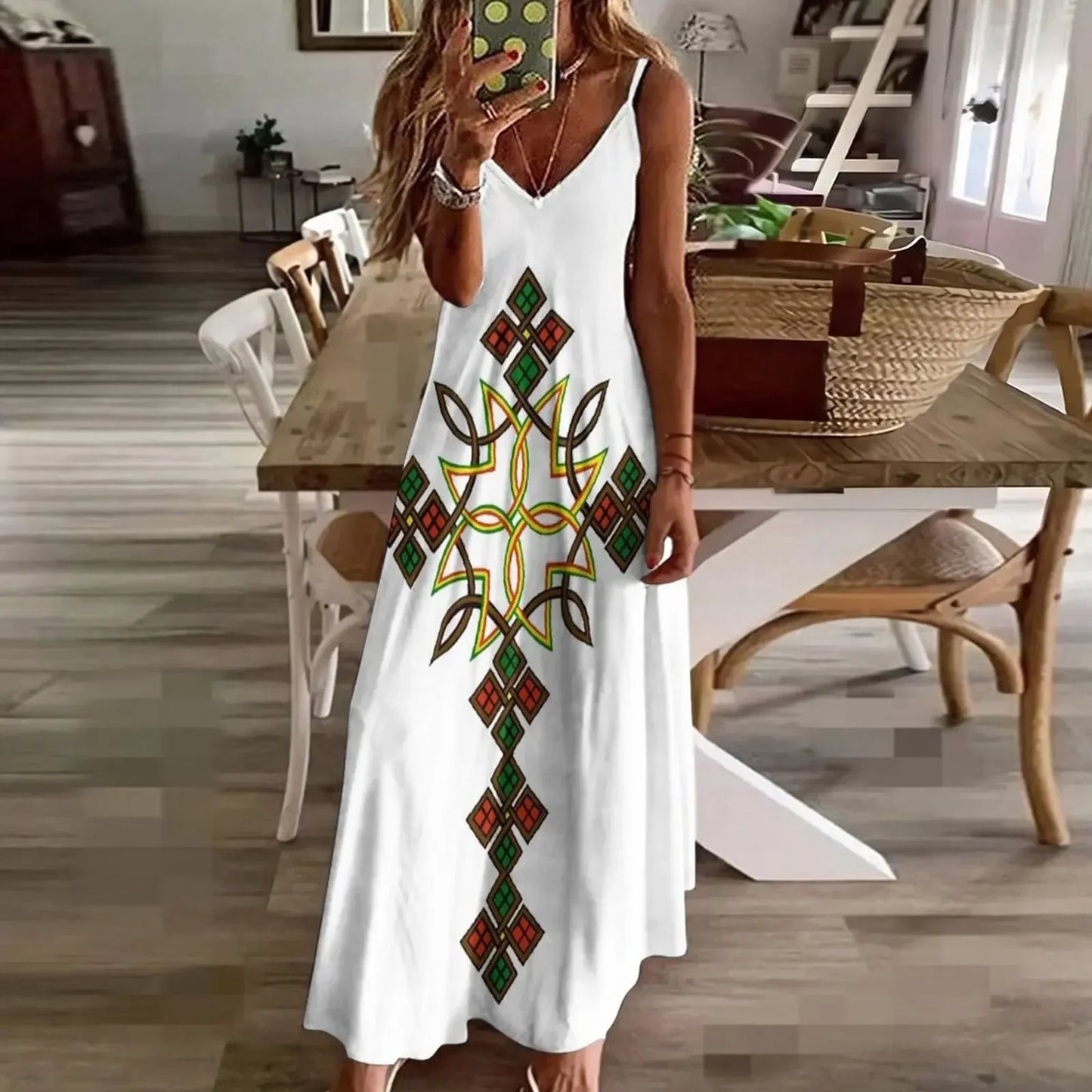Habesha Cross Sleeveless Dress