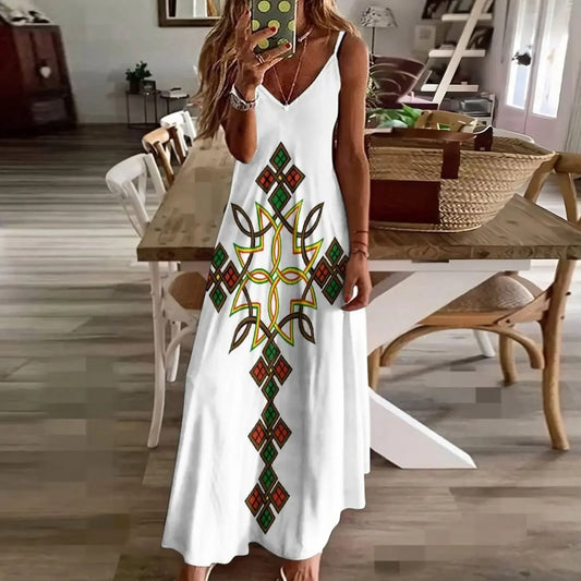 Habesha Cross Sleeveless Dress