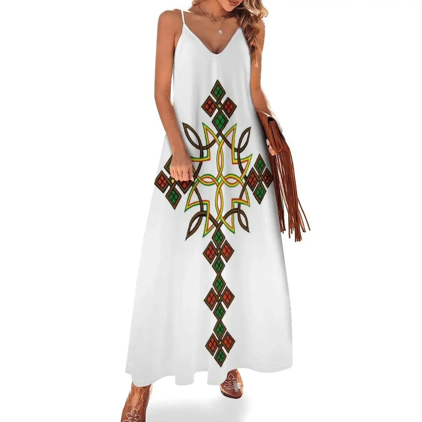 Habesha Cross Sleeveless Dress